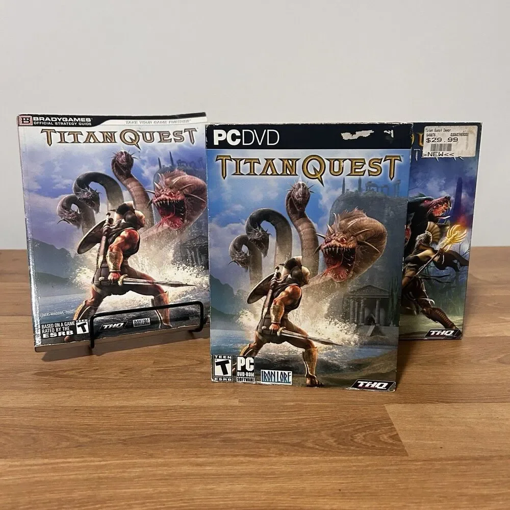 Titan Quest (PC CD-ROM) CIB COMPLETE, Strategy Guide, Titan Quest 2